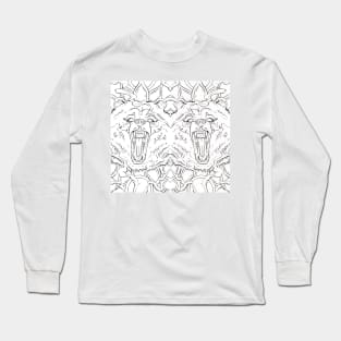 Geometric Bear Pattern , traditional tattoo inspired design Long Sleeve T-Shirt